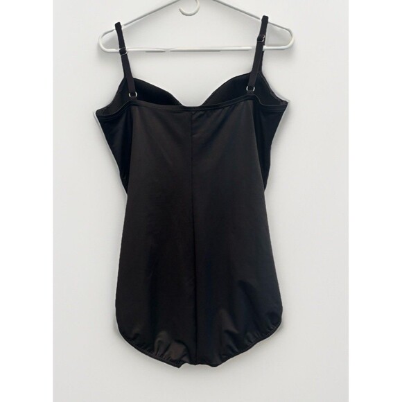 MIRACLESUIT Black Rialto Ruched Slimming Control One-Piece Swimsuit 22W = 2X - Picture 6 of 10